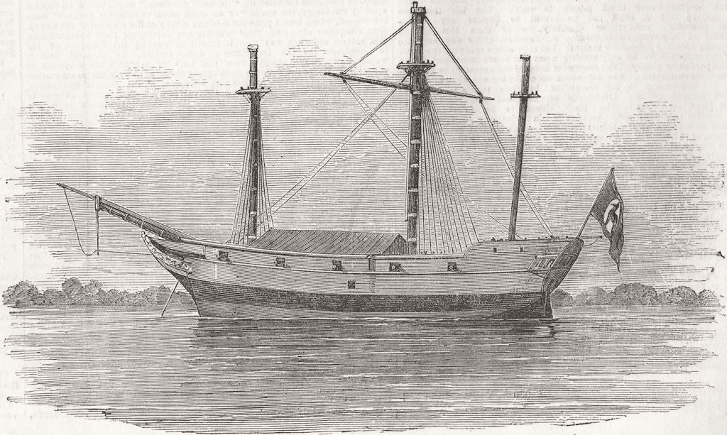 BURMA. Talien soldier 1852 antique vintage print picture